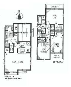 Floor plan. 35,800,000 yen, 4LDK, Land area 143.77 sq m , Building area 99.63 sq m