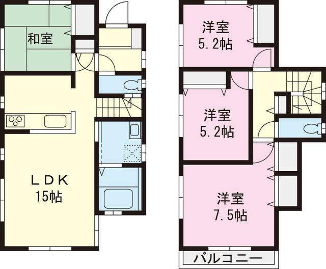 Floor plan. 33,958,000 yen, 3LDK+S, Land area 125.51 sq m , Building area 90.07 sq m