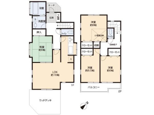Floor plan. 35,800,000 yen, 4LDK, Land area 116.22 sq m , Building area 103.5 sq m floor plan