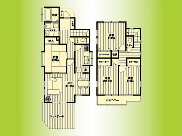 Floor plan. 35,800,000 yen, 4LDK, Land area 116.22 sq m , Building area 103.5 sq m