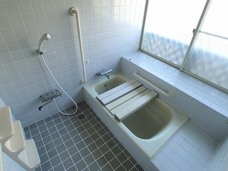 Bathroom. Bathing is bright also widely