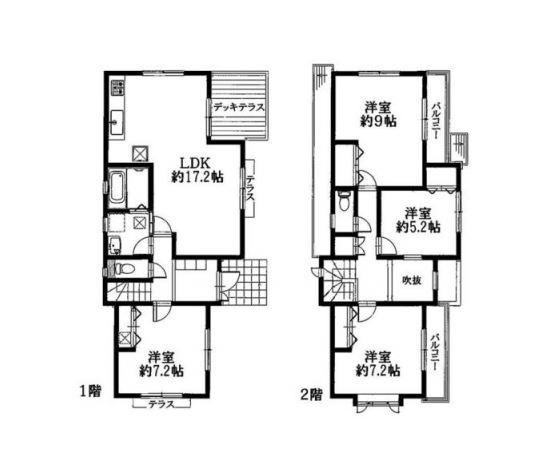 Floor plan. 46,800,000 yen, 4LDK, Land area 154.35 sq m , It is a building area of ​​107.23 sq m large 4LDK. 