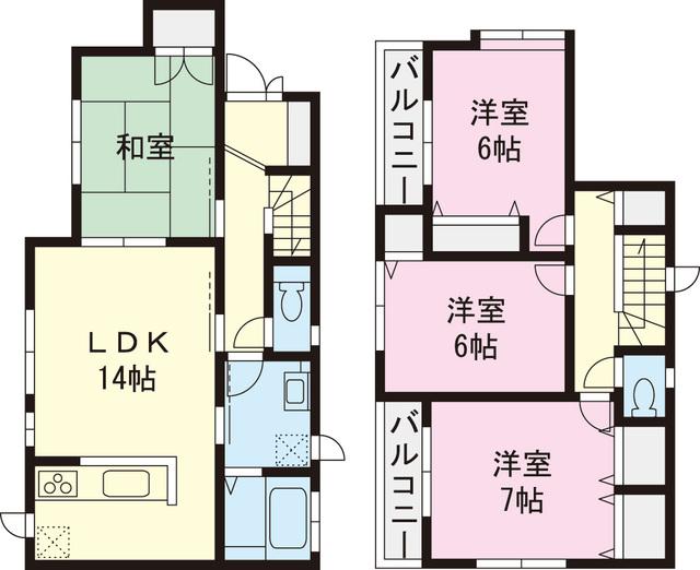 Floor plan. 42,800,000 yen, 4LDK, Land area 130.44 sq m , Building area 94.8 sq m
