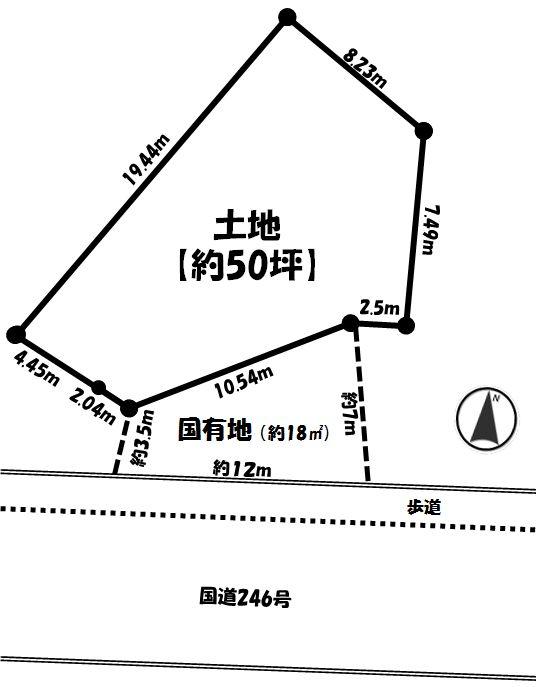 Compartment figure. Land price 60 million yen, Land area 165.29 sq m