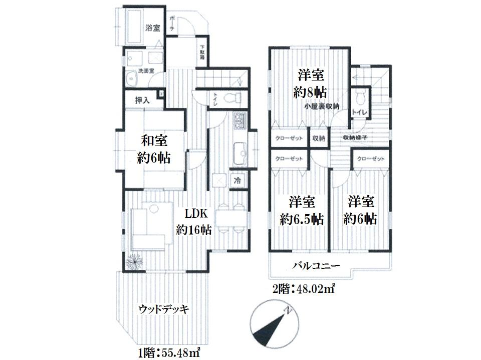 Floor plan. 35,800,000 yen, 3LDK, Land area 116.22 sq m , Building area 103.5 sq m