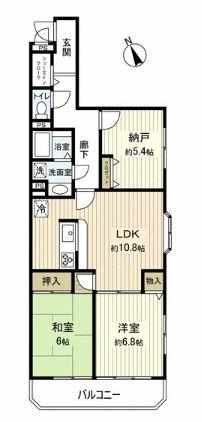 Floor plan. 3LDK, Price 18,800,000 yen, Occupied area 73.18 sq m , Balcony area 6.27 sq m per yang ・ View good top floor, Southeast ・ Southwest angle room.