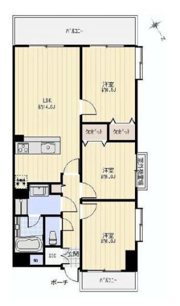 Floor plan. 3LDK, Price 26,800,000 yen, Occupied area 67.74 sq m , Balcony area 11.13 sq m