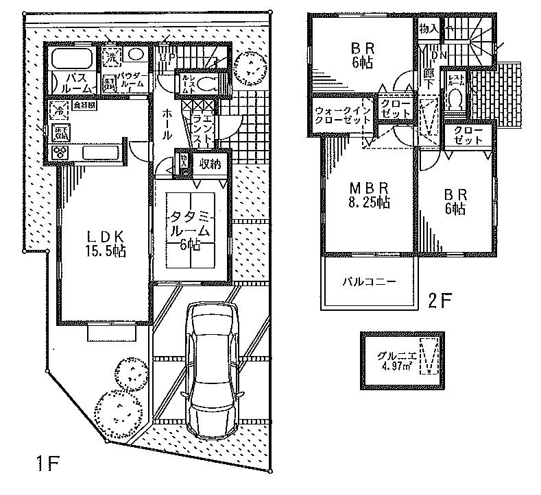 Floor plan. (13 Building), Price 42,800,000 yen, 4LDK, Land area 112.17 sq m , Building area 102.47 sq m