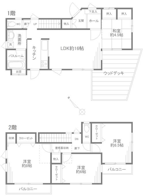 Floor plan. 32,800,000 yen, 4LDK, Land area 128.5 sq m , Building area 120.26 sq m