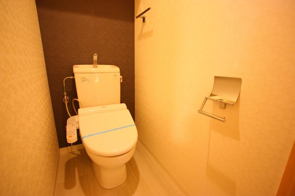Toilet. Widely loose and secure the space