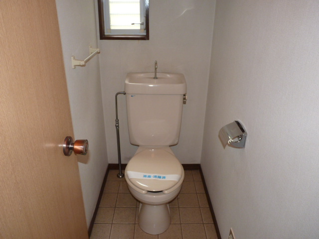 Toilet. With a window to the toilet!