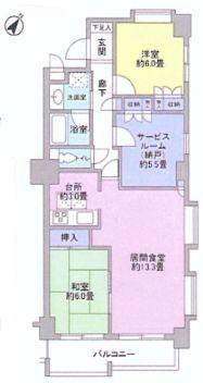 Floor plan. 2LDK + S (storeroom), Price 33,300,000 yen, Occupied area 75.51 sq m , Balcony area 7.47 sq m
