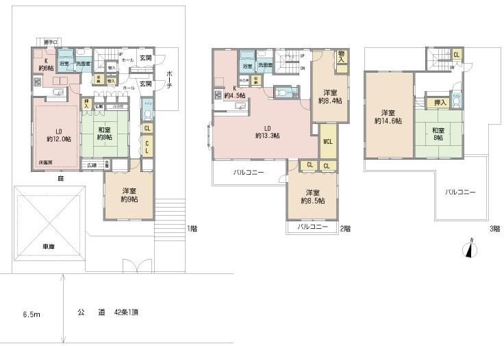 Floor plan. 98 million yen, 6LLDDKK, Land area 200 sq m , Building area 291.17 sq m floor plan