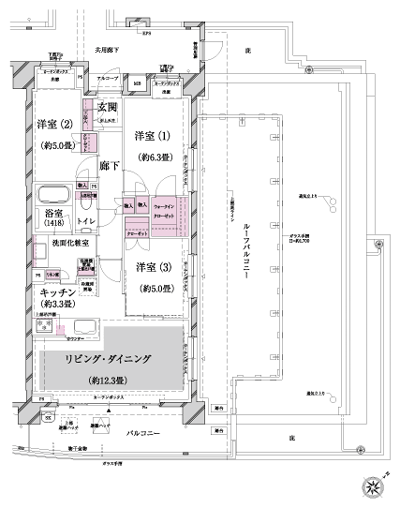 Floor: 3LDK + WIC, the area occupied: 73.4 sq m, Price: 58,800,000 yen, now on sale
