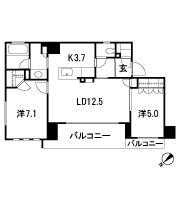 Floor: 2LDK + WIC + SIC, the occupied area: 62.87 sq m, Price: 43,600,000 yen, now on sale