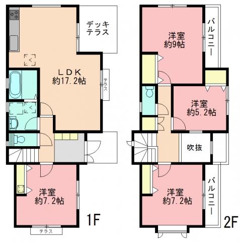 Floor plan. 46,800,000 yen, 4LDK, Land area 154.35 sq m , Building area 107.23 sq m