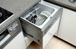 Kitchen.  [Dish washing and drying machine] We have established by incorporating a dish washing and drying machine in the kitchen. Scoured with excellent cleaning power by boiling water, And dried to every nook and corner in the hot air.