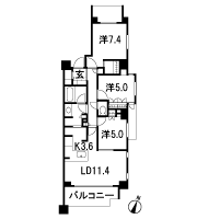 Floor: 3LDK + WIC + N, the occupied area: 75.65 sq m, Price: 57,781,000 yen, now on sale