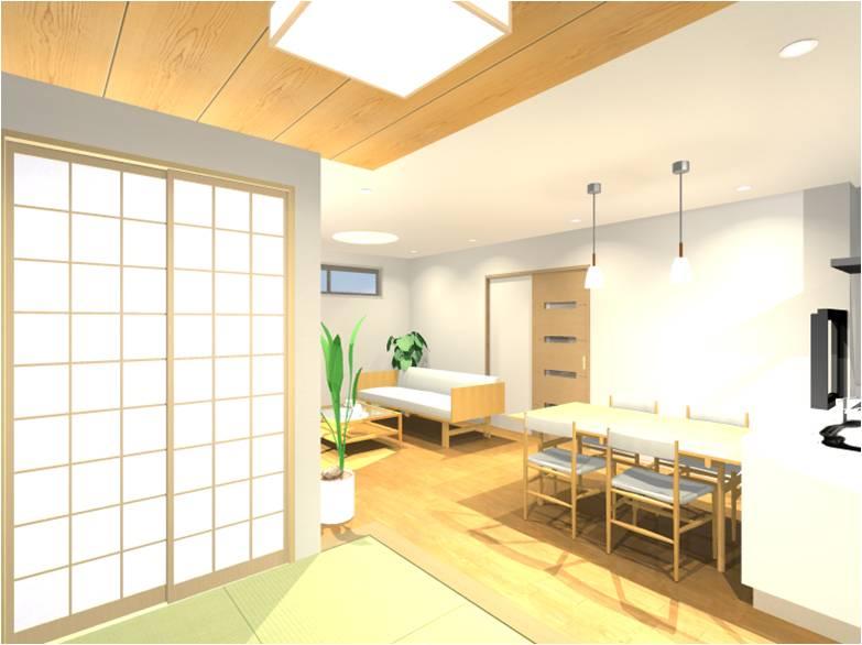 Building plan example (Perth ・ Introspection). Building plan example building price 30 million yen, Building area 97.39 sq m