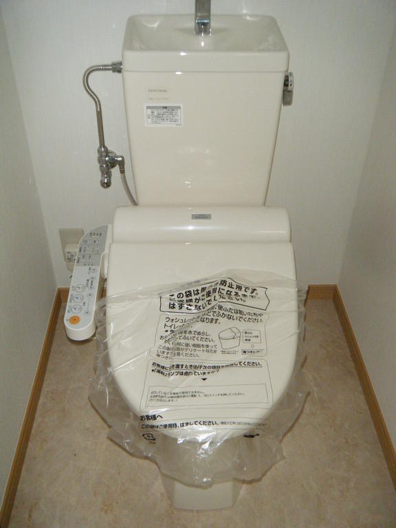 Toilet. Comfortable warm water washing toilet seat to the toilet