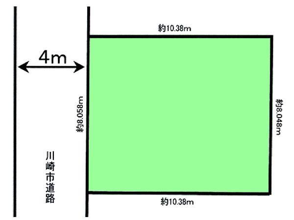 Compartment figure. Land price 21.5 million yen, Land area 83.55 sq m is a flat-shaped land.