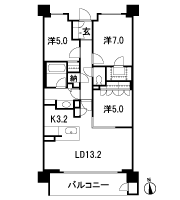 Floor: 3LDK + 2WIC + N, the occupied area: 75.05 sq m, Price: 57,280,000 yen, now on sale