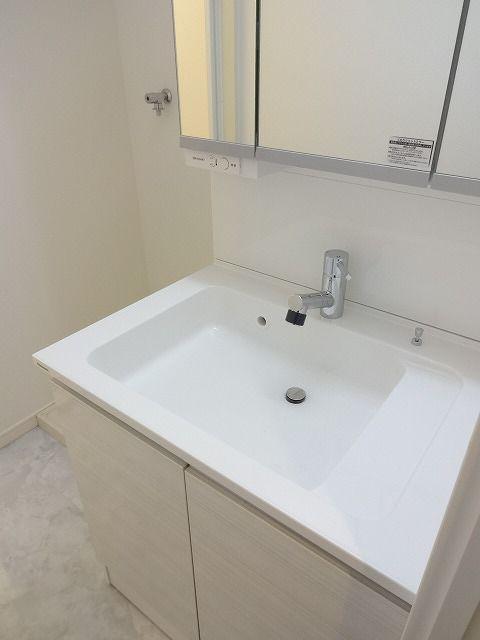 Wash basin, toilet. Bathroom vanity