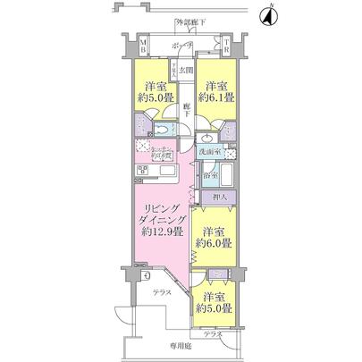 Floor plan. 4LD of 82.98 sq m ・ K type!
