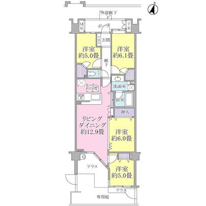 Floor plan. 4LD of 82.98 sq m ・ K type!
