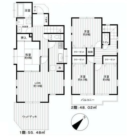 Floor plan. 35,800,000 yen, 4LDK, Land area 116.22 sq m , Building area 103.5 sq m