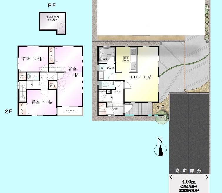 Floor plan. 51,800,000 yen, 3LDK, Land area 95.33 sq m , Building area 92.33 sq m