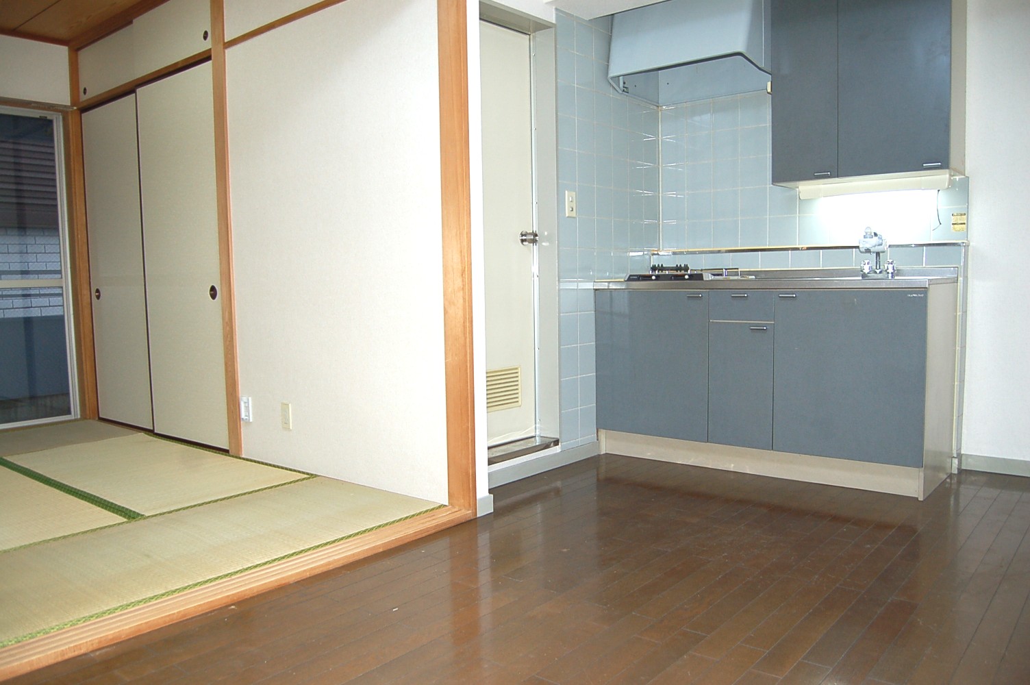 Living and room. The living room from the kitchen