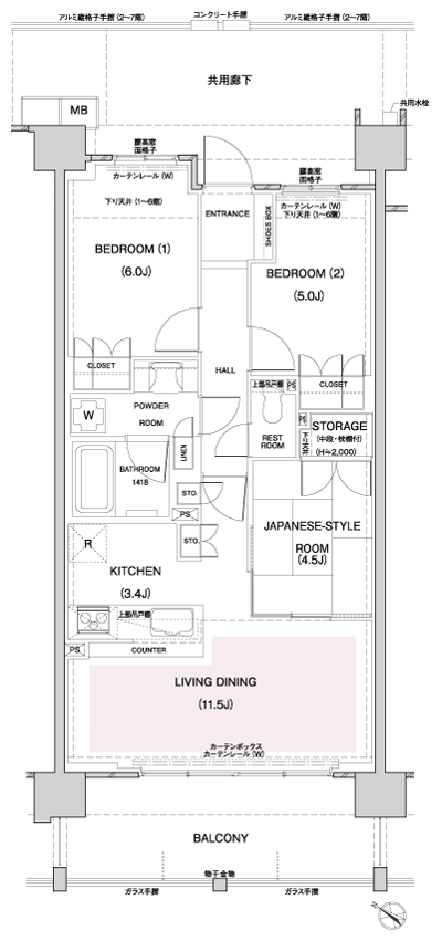 Floor: 3LDK, occupied area: 67.78 sq m