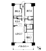 Floor: 3LDK, occupied area: 74.53 sq m
