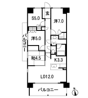 Floor: 3LDK + S (2F ~ 5F), 4LDK(6F ・ 7F), the occupied area: 81 sq m