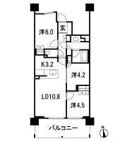 Floor: 3LDK, occupied area: 62.73 sq m