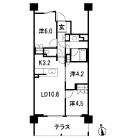 Floor: 3LDK, occupied area: 62.99 sq m
