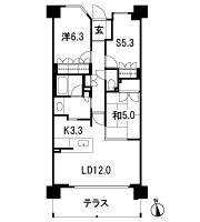 Floor: 2LDK + S, the occupied area: 72.27 sq m