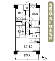 Floor: 3LDK, occupied area: 71.67 sq m