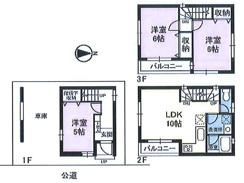 Floor plan. 34,900,000 yen, 3LDK, Land area 44.19 sq m , Building area 67.47 sq m