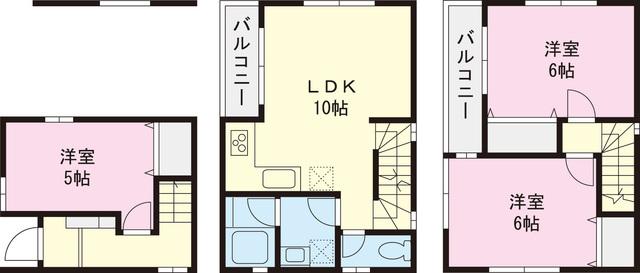 Floor plan. 34,900,000 yen, 3LDK, Land area 44.19 sq m , Building area 67.47 sq m