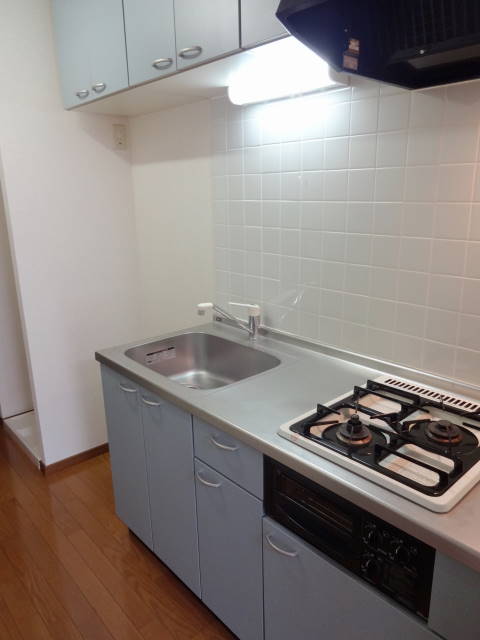 Kitchen. With a two-burner system kitchen grill ☆