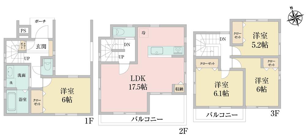 Building plan example (floor plan). Building plan example 4LDK, Land price 39,300,000 yen, Land area 68.42 sq m , Building price 15.5 million yen, Building area 112.2 sq m
