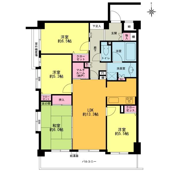 Floor plan. 4LDK, Price 39,900,000 yen, Footprint 83.3 sq m , Balcony area 11.03 sq m Floor