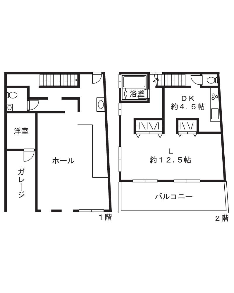 Floor plan. 48,600,000 yen, 2LDK, Land area 89.23 sq m , Building area 109.73 sq m