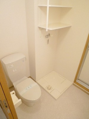 Toilet. Laundry Area is next door. This is useful if there is also a shelf.