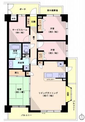 Floor plan. 3LDK + S (storeroom), Price 35,800,000 yen, Occupied area 81.72 sq m , Balcony area 18.2 sq m