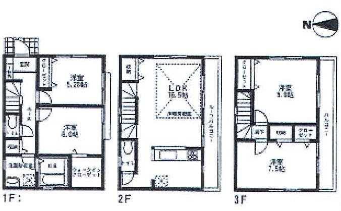 Floor plan. (Building 2), Price 51,800,000 yen, 4LDK, Land area 105.01 sq m , Building area 105.98 sq m