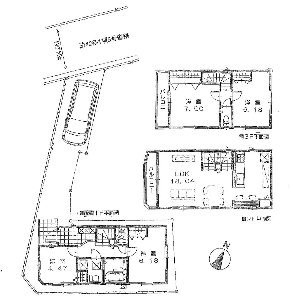 Floor plan. (C Building), Price 45,800,000 yen, 4LDK, Land area 78.79 sq m , Building area 98.69 sq m