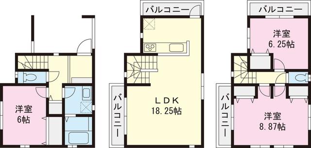 Floor plan. 45,800,000 yen, 3LDK, Land area 66.02 sq m , Building area 104.33 sq m